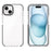 For iPhone 15 Phone Case Ultra Clear Shockproof PC + TPU Back Cover - Black - 4