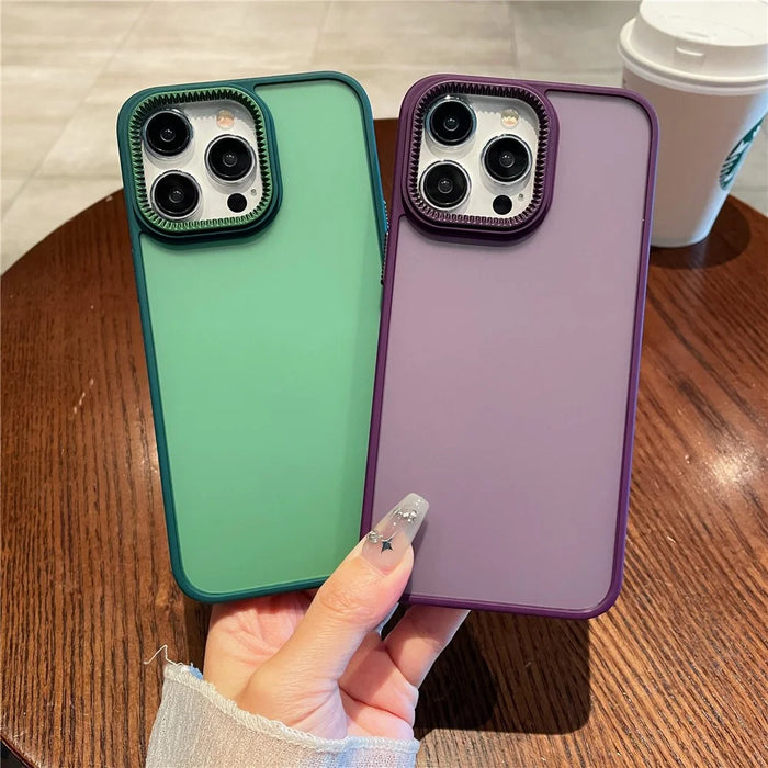 For iPhone 14 Pro Max Case Gear Inspired Design PC + TPU Skin Touch Phone Cover - Green - 3