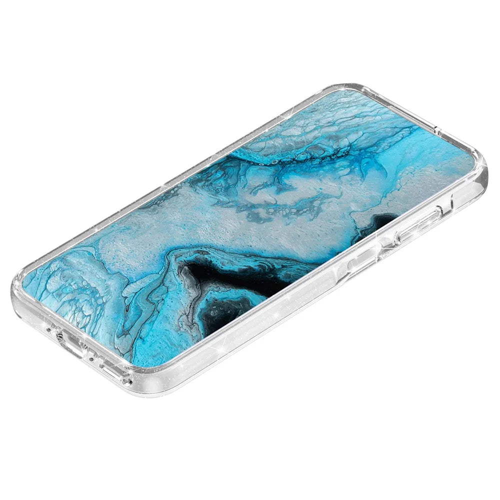 For Samsung Galaxy A18 5G / A18 4G / A17 5G / A17 4G / A26 5G Case Sparkly Powder Glitter Shiny Soft TPU + Hard PC Back Cover - White - 4