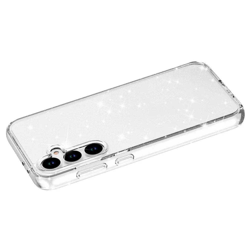 For Samsung Galaxy A37 5G / A36 5G / A56 5G Case Sparkly Powder Glitter Shiny Soft TPU + Hard PC Back Cover - White - 4