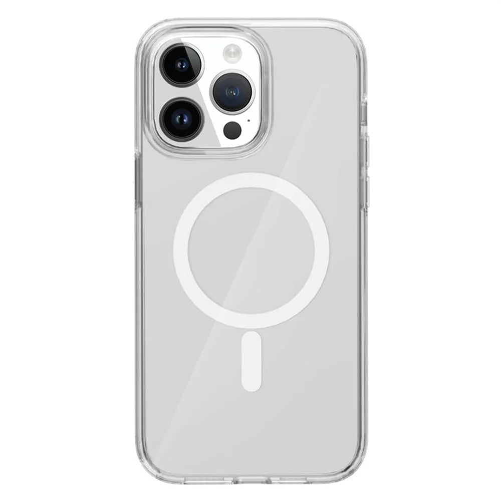 For iPhone 13 Pro Magnetic Case Compatible with MagSafe PC + TPU Clear Phone Cover  - Transparent - 3