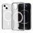 For iPhone 14 Magnetic Case Compatible with MagSafe PC + TPU Clear Phone Cover - Transparent - 1