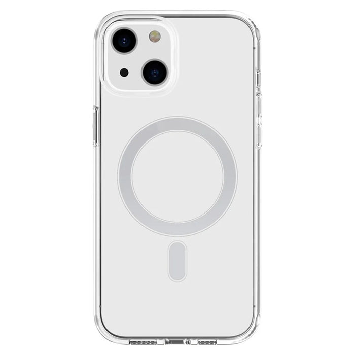 For iPhone 14 Magnetic Case Compatible with MagSafe PC + TPU Clear Phone Cover - Transparent - 3