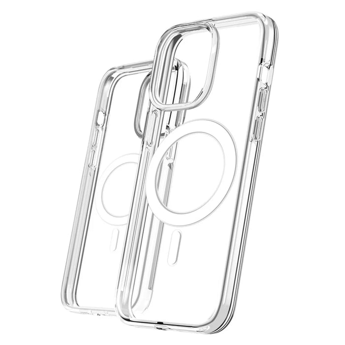 For iPhone 14 Magnetic Case Compatible with MagSafe PC + TPU Clear Phone Cover - Transparent - 4