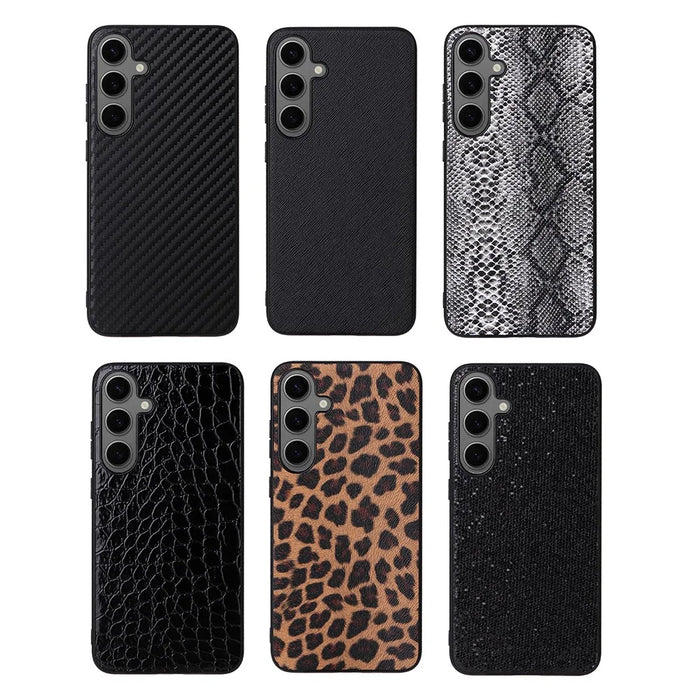 For Samsung Galaxy S25+ Case PU Leather+TPU+PC Phone Back Cover - Carbon Fiber Texture - 5