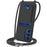For Samsung Galaxy M14 4G Liquid Silicone Case with Card Holder and Lanyard Back Phone Cover - Black - 1