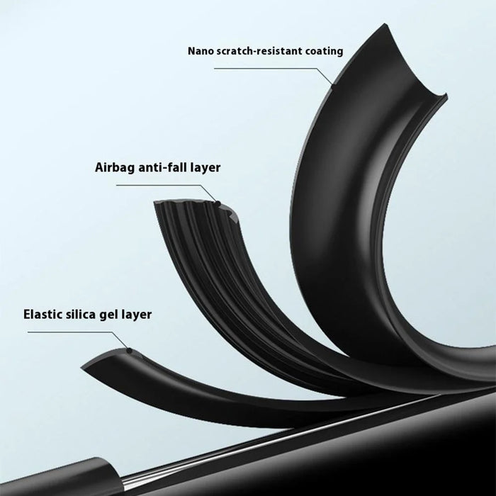 For Samsung Galaxy S25+ Case Anti Drop TPU + PU Leather Texture Phone Protective Cover - Black - 5