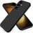 For Samsung Galaxy M14 4G Case Liquid Silicone Phone Back Cover with Hand Strap - Black - 1