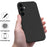 For Samsung Galaxy M14 4G Case Liquid Silicone Phone Back Cover with Hand Strap - Black - 2