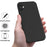 For Samsung Galaxy F05 / Galaxy M05 4G Case Liquid Silicone Phone Back Cover with Hand Strap - Black - 2