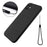 For Samsung Galaxy F05 / Galaxy M05 4G Case Liquid Silicone Phone Back Cover with Hand Strap - Black - 7