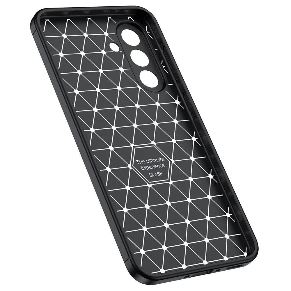 For Samsung Galaxy A56 5G Case Litchi Texture TPU Flexible Phone Cover, Black - 4