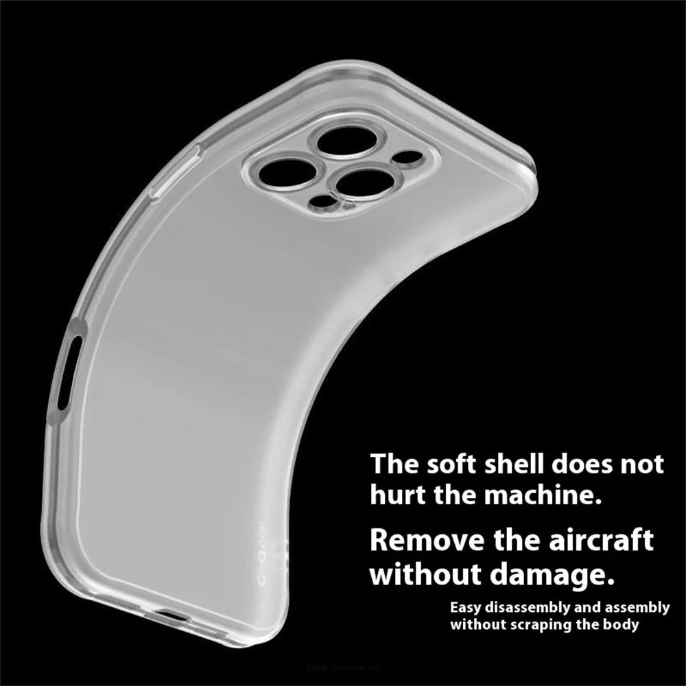 Q.COO For iPhone 16 Pro Case Drop Protection TPU Protective Phone Back Cover - Transparent - 3