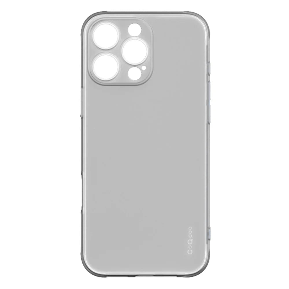Q.COO For iPhone 16 Pro Max Case Drop Protection TPU Protective Phone Back Cover - Transparent Black - 2