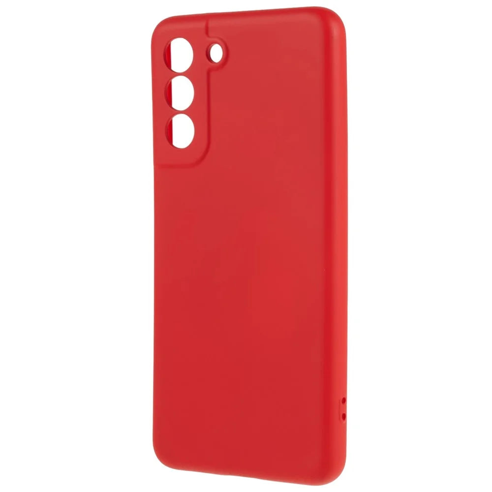 2.0mm Slim Phone Case for Samsung Galaxy S22 5G Protective TPU Cover Arc Edge Phone Back Case - Red - 2