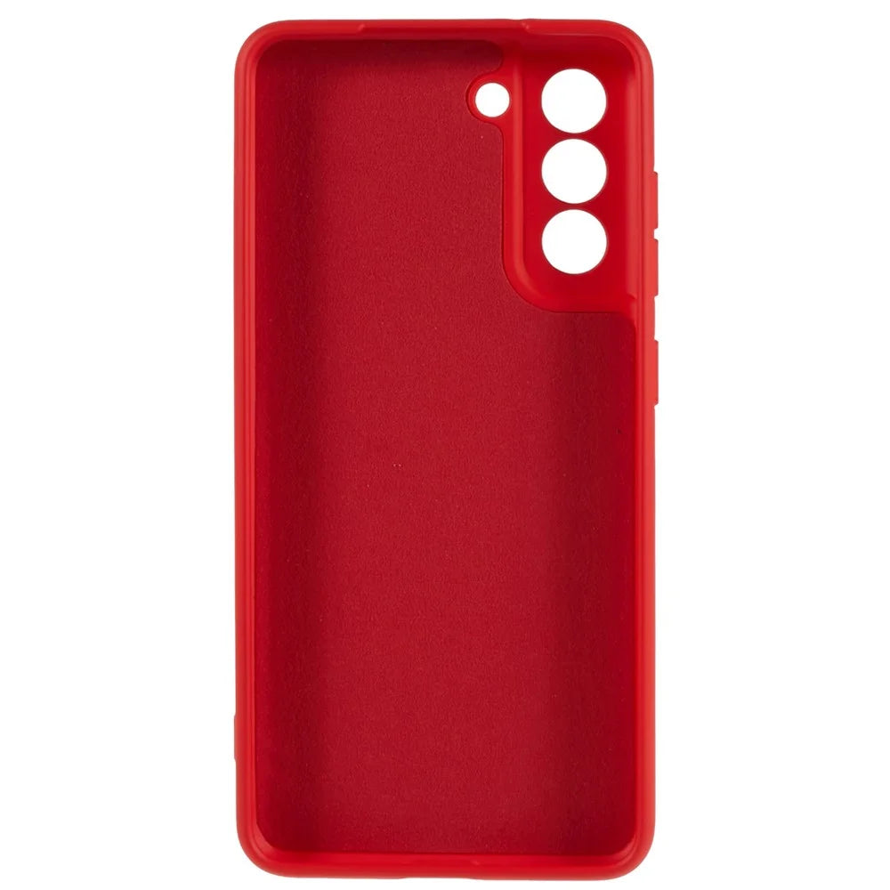 2.0mm Slim Phone Case for Samsung Galaxy S22 5G Protective TPU Cover Arc Edge Phone Back Case - Red - 3