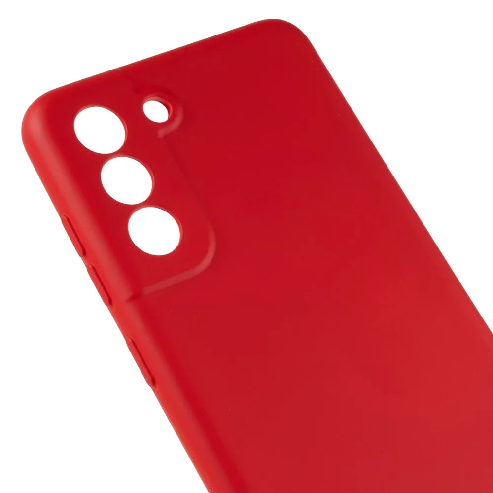 2.0mm Slim Phone Case for Samsung Galaxy S22 5G Protective TPU Cover Arc Edge Phone Back Case - Red - 4