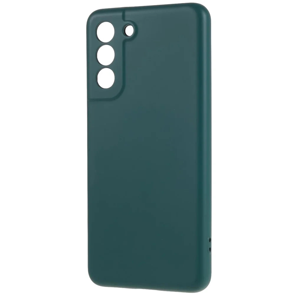 2.0mm Slim Phone Case for Samsung Galaxy S21 4G / 5G Shockproof Case Arc Edge Anti-Drop TPU Phone Cover - Midnight Green - 2