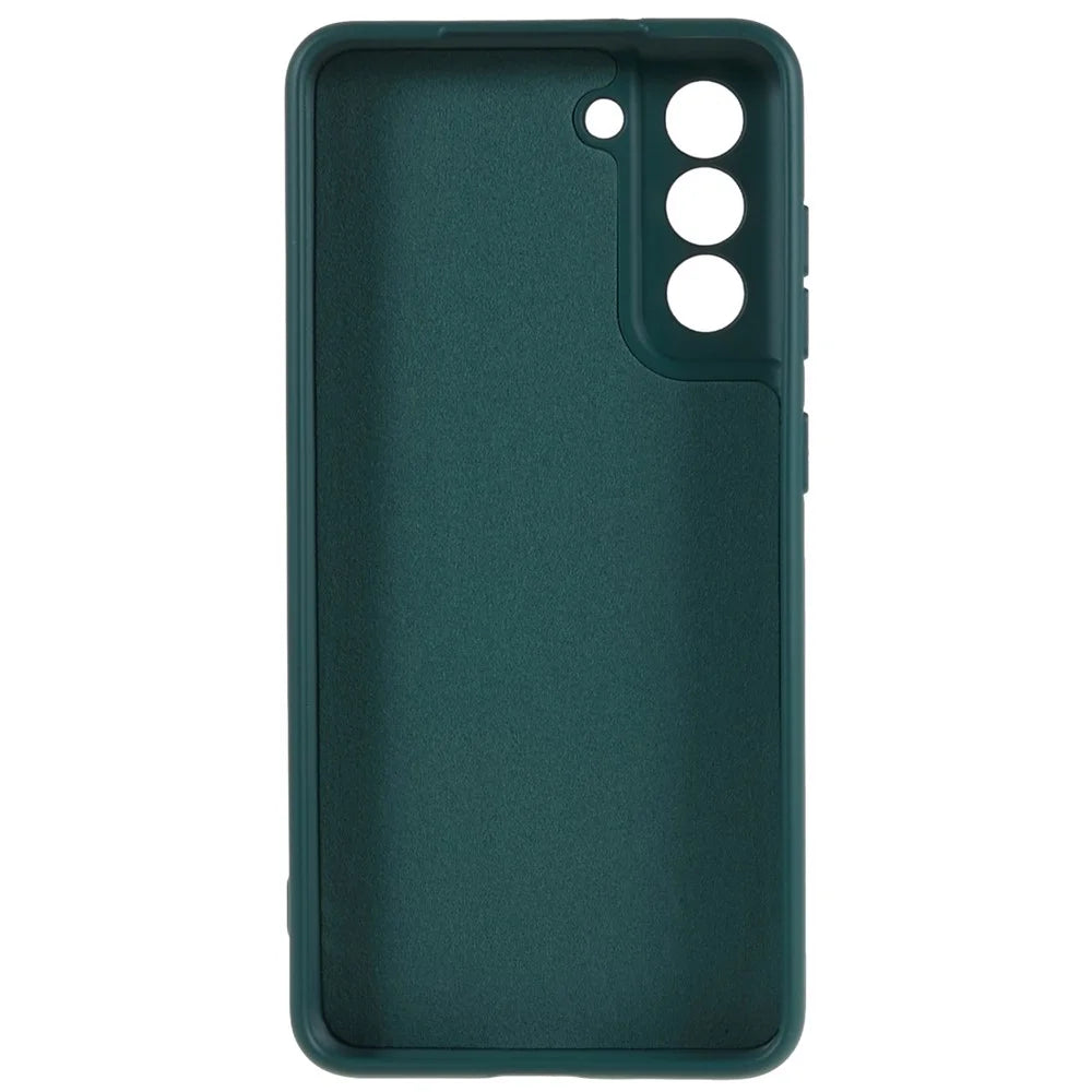 2.0mm Slim Phone Case for Samsung Galaxy S21 4G / 5G Shockproof Case Arc Edge Anti-Drop TPU Phone Cover - Midnight Green - 3