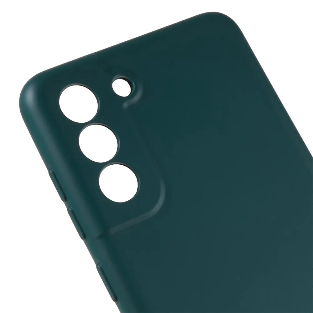 2.0mm Slim Phone Case for Samsung Galaxy S21 4G / 5G Shockproof Case Arc Edge Anti-Drop TPU Phone Cover - Midnight Green - 4