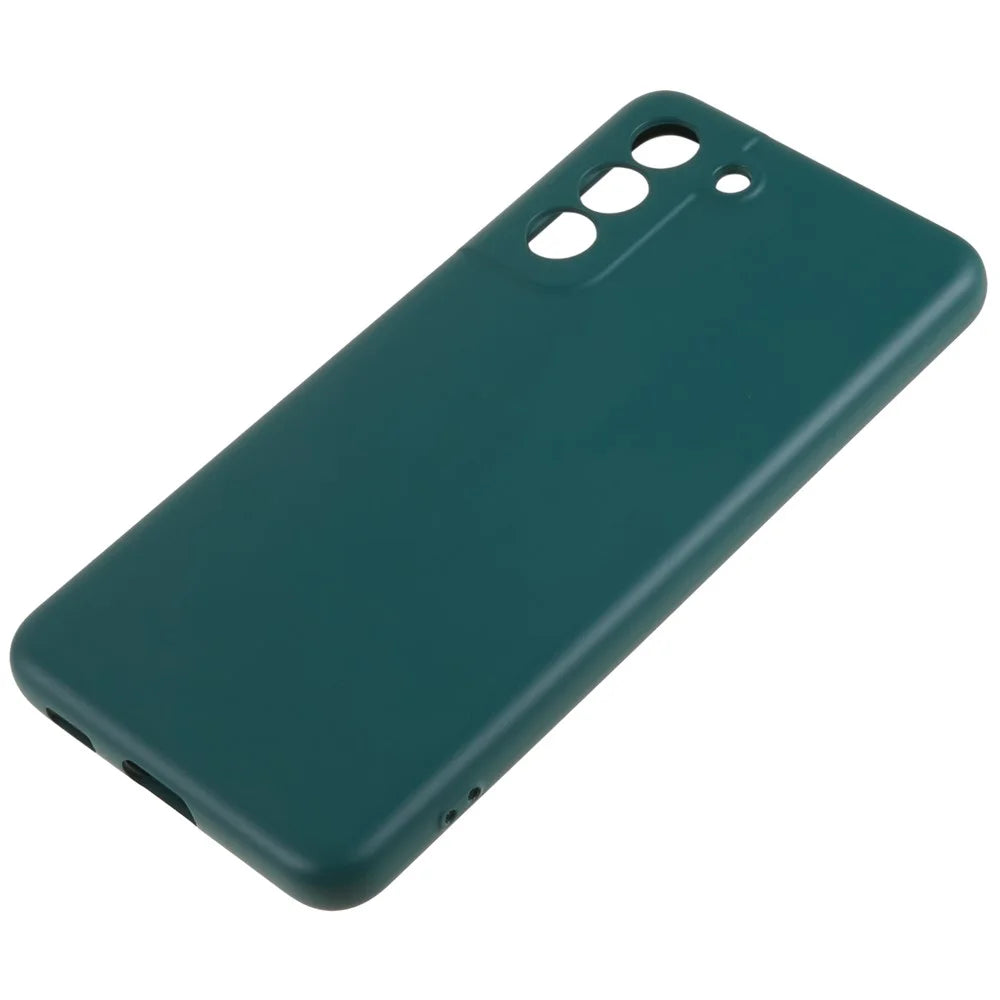 2.0mm Slim Phone Case for Samsung Galaxy S21 4G / 5G Shockproof Case Arc Edge Anti-Drop TPU Phone Cover - Midnight Green - 5
