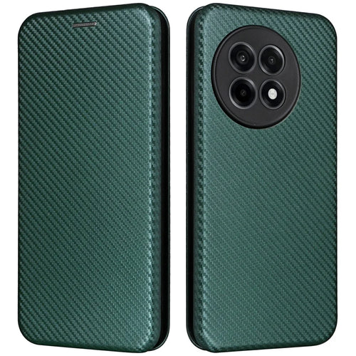 For OnePlus Ace 5 Pro 5G Case Carbon Fiber Texture Drop-Proof PU Leather Phone Cover - Green - 1