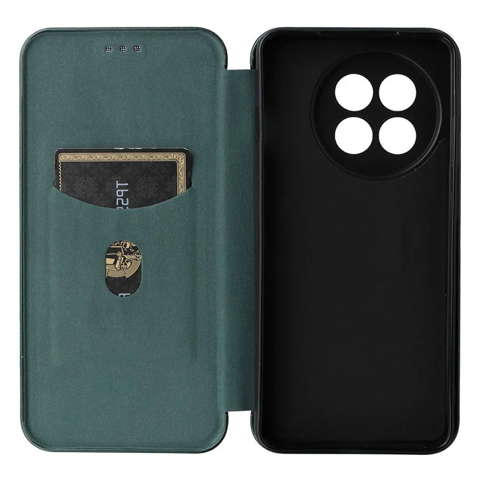For OnePlus Ace 5 Pro 5G Case Carbon Fiber Texture Drop-Proof PU Leather Phone Cover - Green - 4