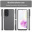 For Samsung Galaxy A15 4G / A15 5G Case TPU + PC Phone Back Cover Matte Translucent Design - Black - 3