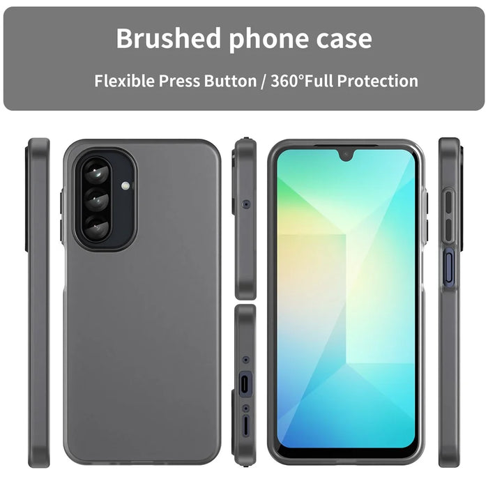 For Samsung Galaxy A26 5G Case TPU + PC Phone Back Cover Matte Translucent Design - Black - 3