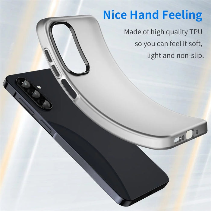 For Samsung Galaxy A26 5G Case TPU + PC Phone Back Cover Matte Translucent Design - Black - 4