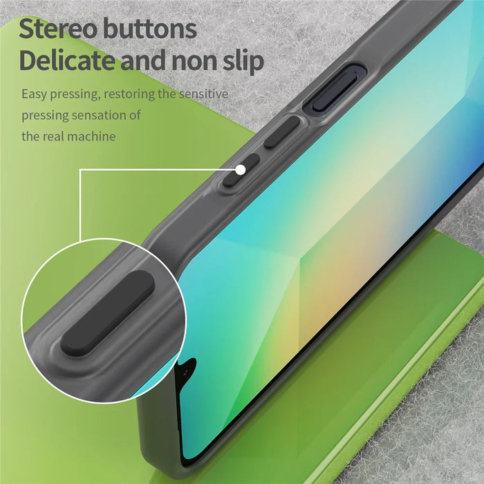 For Samsung Galaxy A26 5G Case TPU + PC Phone Back Cover Matte Translucent Design - Black - 7