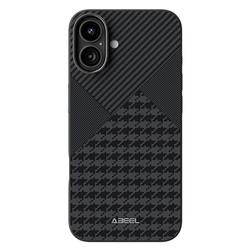 ABEEL For iPhone 16 Case Compatible with MagSafe Micro-Embossing PC TPU Aluminum Alloy Leather Phone Cover - 1