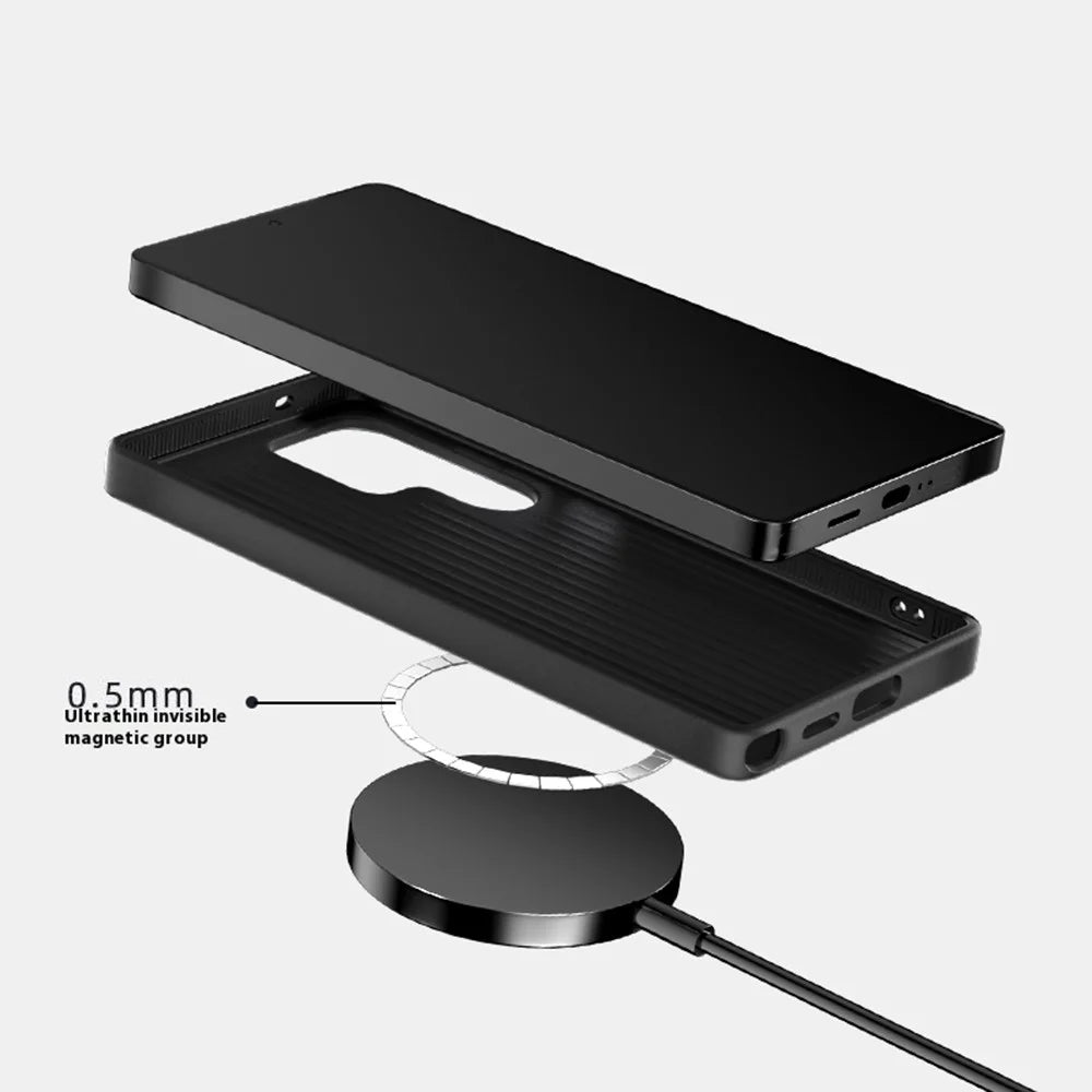 ABEEL For Samsung Galaxy S25 Ultra Magnetic Case Micro-Embossing PC TPU Aluminum Alloy Leather Phone Cover - 4