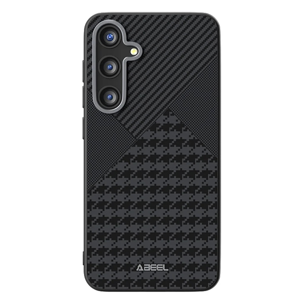 ABEEL For Samsung Galaxy S24 FE Magnetic Case PC TPU Aluminum Alloy PU Phone Back Cover - 1