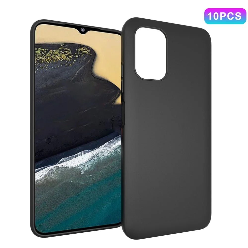 10Pcs / Pack Soft TPU Phone Case for Nokia G400 5G, Dual-sided Matte Finish Protective Cover - Black - 1