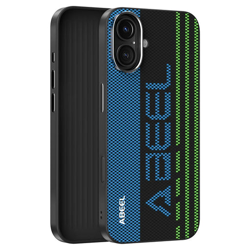 ABEEL For iPhone 16 Plus Case Compatible with MagSafe Micro-Embossing 6D Printed PC TPU Aluminum Alloy Leather Phone Cover - Outstanding No. 1 - 2