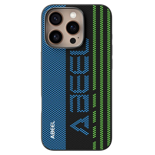 ABEEL For iPhone 16 Pro Case Compatible with MagSafe Micro-Embossing 6D Printed PC TPU Aluminum Alloy Leather Phone Cover - Outstanding No. 1 - 1