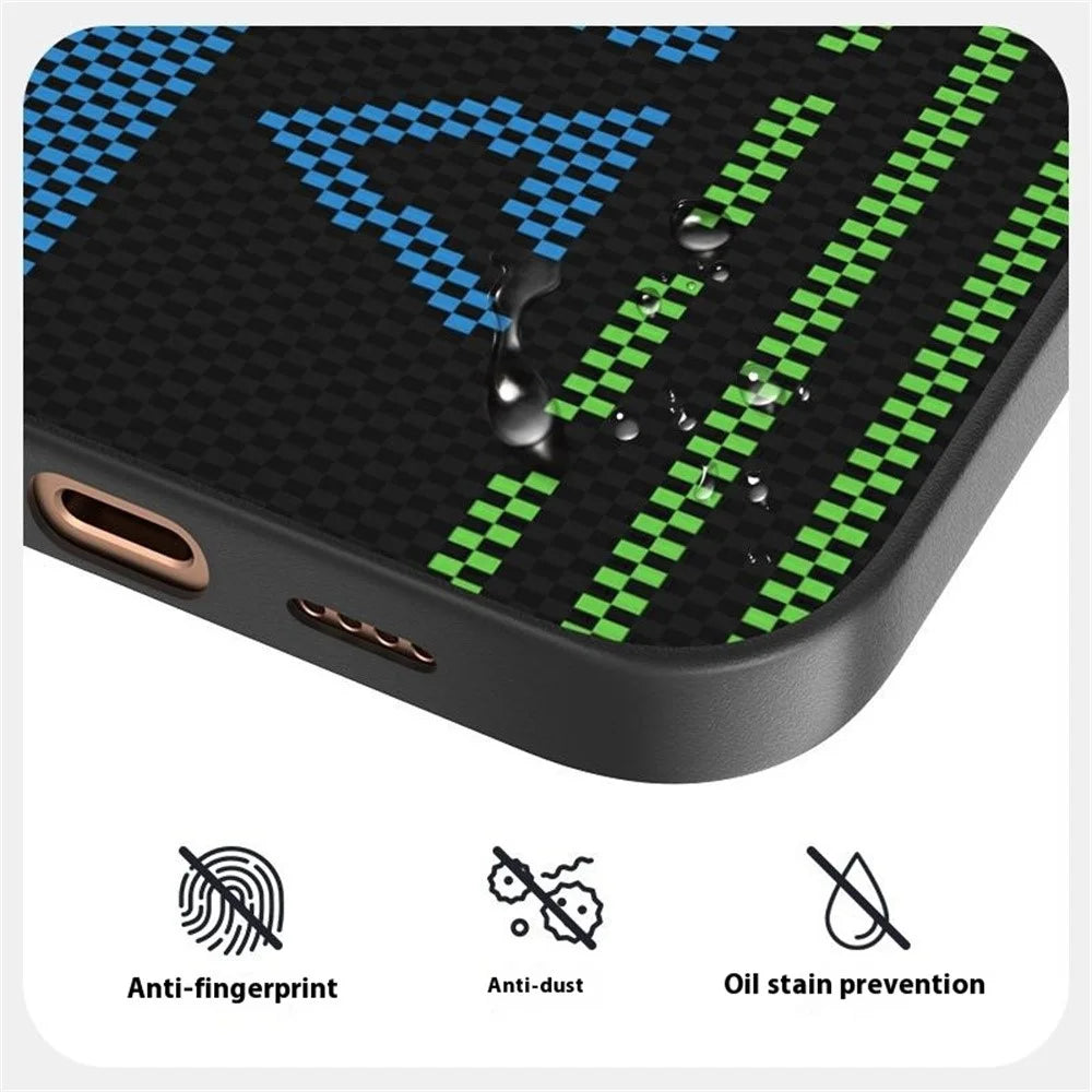 ABEEL For iPhone 16 Pro Case Compatible with MagSafe Micro-Embossing 6D Printed PC TPU Aluminum Alloy Leather Phone Cover - Outstanding No. 1 - 4