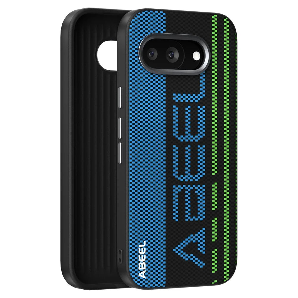 ABEEL For Google Pixel 9a Magnetic Case Micro-Embossing 6D Printed PC TPU Aluminum Alloy Leather Phone Cover - Outstanding No. 1 - 2
