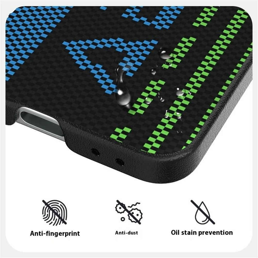ABEEL For Samsung Galaxy Z Flip7 FE 5G / Z Flip6 5G Magnetic Case Micro-Embossing 6D Printed PC TPU Aluminum Alloy Leather Phone Cover - Outstanding No. 1 - 4