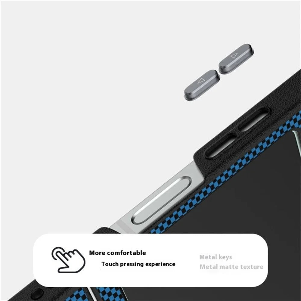 ABEEL For Samsung Galaxy Z Flip7 FE 5G / Z Flip6 5G Magnetic Case Micro-Embossing 6D Printed PC TPU Aluminum Alloy Leather Phone Cover - Outstanding No. 1 - 5