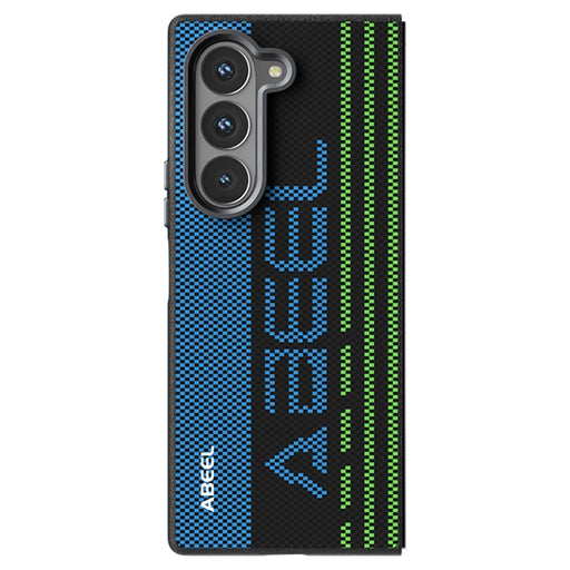 ABEEL For Samsung Galaxy Z Fold6 5G Magnetic Case Micro-Embossing 6D Printed PC TPU Aluminum Alloy Leather Phone Cover - Outstanding No. 1 - 1