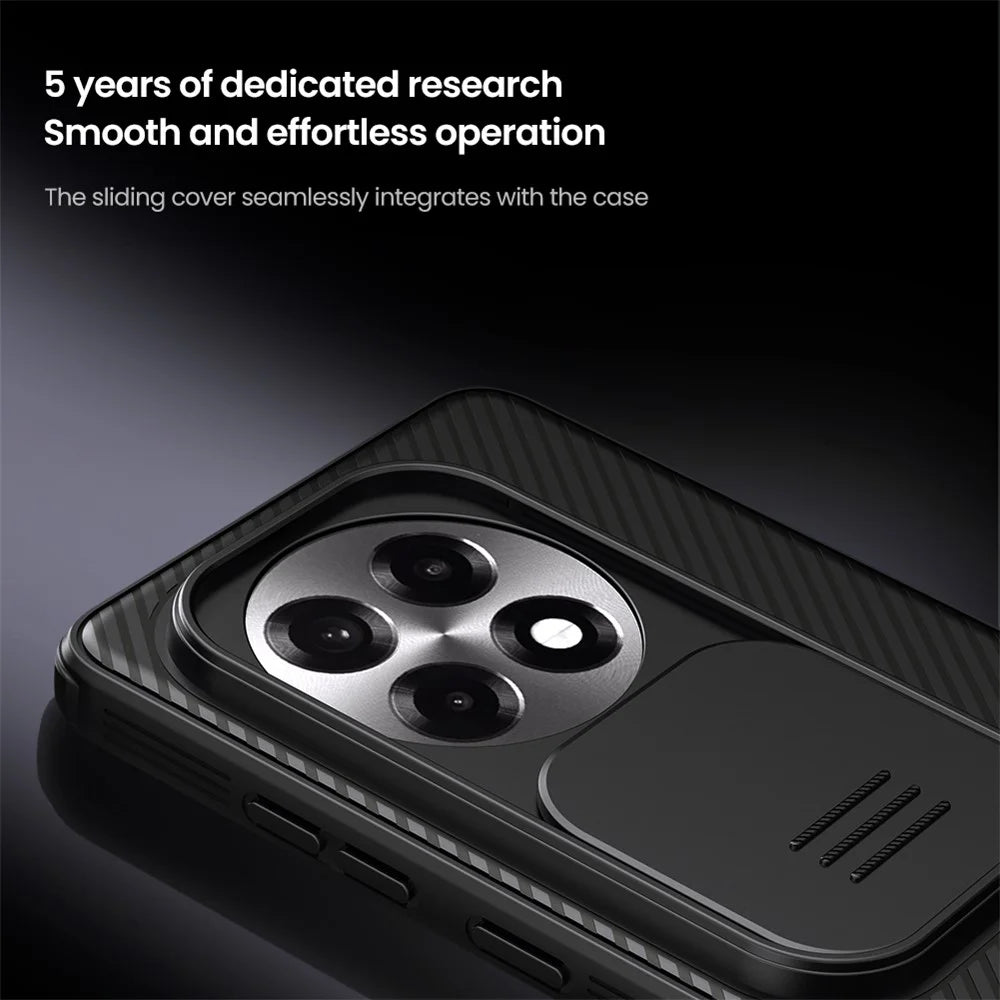 NILLKIN Camshield Pro Series for OnePlus Ace 5 5G  /  Ace 5 Pro 5G  /  13R 5G Case PC + TPU Slide Camera Lid Phone Cover - Black - 6