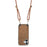 For iPhone 16 Retro Leather Phone Back Cover with Adjustable Strap - Brown - 3