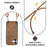 For iPhone 16 Retro Leather Phone Back Cover with Adjustable Strap - Brown - 6