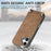 For iPhone 16 Plus Retro Leather Phone Back Cover with Adjustable Strap - Brown - 4