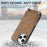 For iPhone 16 Pro Max Retro Leather Phone Back Cover with Adjustable Strap - Brown - 4