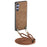 For Samsung Galaxy A55 5G Retro Leather Phone Back Cover with Adjustable Strap - Brown - 1