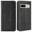 Cell Phone Cover For Google Pixel 7 5G, Wallet Case Magnetic Auto Closing PU Leather Retro Imprint Pattern Anti-Srcratch Phone Shell with Stand - Black - 1