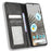 Cell Phone Cover For Google Pixel 7 5G, Wallet Case Magnetic Auto Closing PU Leather Retro Imprint Pattern Anti-Srcratch Phone Shell with Stand - Black - 2